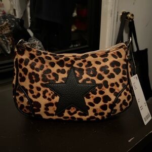 Urban Outfitters Leopard Print Shoulder Bag with Black Star